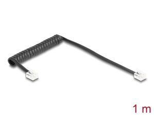 DELOCK Telefonkabel/Spiralkabel RJ11 St. zu RJ11 st. 1m