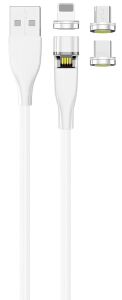 2GO 797317 USB Kabel 1 m USB B USB C/Micro-USB B/Lightning Weiß