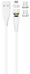 2GO 797317 USB Kabel 1 m USB B USB C/Micro-USB B/Lightning Weiß