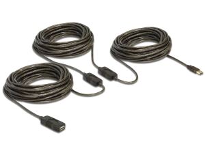 DELOCK USB Verl. A -> A St/Bu 30.00m aktiv sw