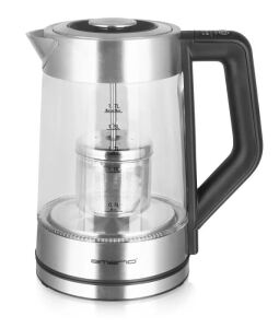 Emerio WK-122730 Wasserkocher 1,7 l 2200 W Schwarz, Silber, Transparent