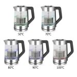 Emerio WK-122730 Wasserkocher 1,7 l 2200 W Schwarz, Silber, Transparent