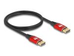 DELOCK DisplayPort Kabel 8K 60Hz 1m rot Metall