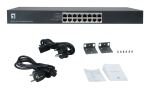 LevelOne GEU-1632 Unmanaged Gigabit Ethernet (10/100/1000) 1U Grau