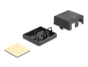 DELOCK Keystone Leergehäuse 2-Port schwarz