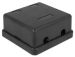 DELOCK Keystone Leergehäuse 2-Port schwarz