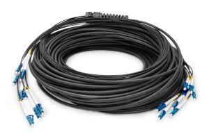 Digitus Vorkonfektionierte Glasfaser Universal Breakout Kabel, Singlemode OS2, 8 Fasern, LC/UPC - LC/UPC