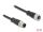 DELOCK M12 Kabel D-kodiert 4 Pin Stecker zu Buchse PVC 2 m