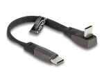 DeLOCK USB 2.0 Flachbandkabel USB Type-C Stecker zu USB Type-C Stecker gewinkelt PD 3.0 60 W 1 m schwarz