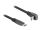 DeLOCK USB 2.0 Flachbandkabel USB Type-C Stecker zu USB Type-C Stecker gewinkelt PD 3.0 60 W 1 m schwarz