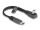 DeLOCK USB 2.0 Flachbandkabel USB Type-C Stecker zu USB Type-C Stecker gewinkelt PD 3.0 60 W 1 m schwarz