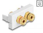 DeLOCK Easy 45 Modul 2 x Polklemme, Farbring rot /...