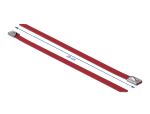 DELOCK Edelstahlkabelbinder L 200 x B 7,9 mm rot 10...