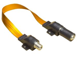 Alcasa S-1014Q Koaxialkabel 0,54 m SAT Type-F Schwarz, Gold, Transparent