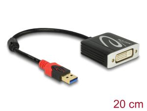 DELOCK USB3.0 Kabel A -> DVI(24+5) St/Bu 0.20m schwar