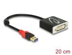 DELOCK USB3.0 Kabel A -> DVI(24+5) St/Bu 0.20m schwar
