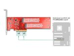 DeLOCK PCI Express x8 Karte zu 2 x intern NVMe M.2 Key M 110 mm - Bifurcation - Low Profile Formfaktor