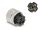 DeLOCK M12 Steckverbinder A-kodiert 3 Pin Buchse zur Montage mit Schraubanschluss 90° gewinkelt Metall