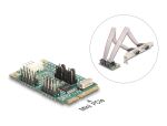 DELOCK Mini PCIe I/O PCIe full size 2x Seriell RS-232 5V/12V