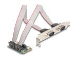 DELOCK Mini PCIe I/O PCIe full size 2x Seriell RS-232 5V/12V