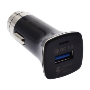 2GO 795955 Ladegerät für Mobilgeräte Universal Schwarz Zigarettenanzünder Schnellladung Auto