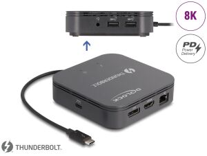 DeLOCK Thunderbolt 3 Mini Dockingstation 8K - DisplayPort / HDMI / USB / LAN / Audio / PD 3.0