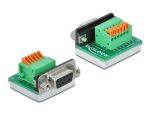 DELOCK D-Sub 9 Bu > Terminalblock mit Drucktaster horizontal