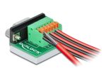 DELOCK D-Sub 9 Bu > Terminalblock mit Drucktaster horizontal