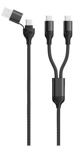 2GO 797367 USB Kabel 1,2 m USB A/USB C 2 x USB C Schwarz