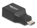 DeLOCK Externe USB Soundkarte mit Type-C™ Stecker auf 2 x 3,5 mm Klinkenbuchse Plug & Play Audio Adapter schwarz