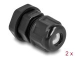 DELOCK EX-Kabelverschraubung M12 schwarz 2 Stück