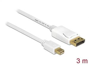 DELOCK Displayport Kabel mini DP -> DP St/St 3.00m weiß 4K