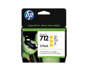 HP 712 3er-Pack Gelb DesignJet Druckerpatrone, 29 ml