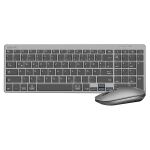 LogiLink ID0215 Tastatur Maus enthalten Heimbüro Bluetooth QWERTZ Deutsch Anthrazit, Grau