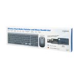 LogiLink ID0215 Tastatur Maus enthalten Heimbüro Bluetooth QWERTZ Deutsch Anthrazit, Grau