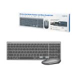 LogiLink ID0215 Tastatur Maus enthalten Heimbüro Bluetooth QWERTZ Deutsch Anthrazit, Grau