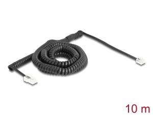DELOCK Telefonkabel/Spiralkabel RJ11 St. zu RJ45 St. 10m S.