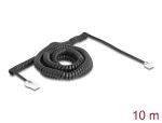 DELOCK Telefonkabel/Spiralkabel RJ11 St. zu RJ45 St. 10m S.