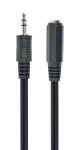 Gembird 1.5 m, 3.5mm/3.5mm, M/F Audio-Kabel 1,5 m Schwarz