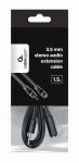 Gembird 1.5 m, 3.5mm/3.5mm, M/F Audio-Kabel 1,5 m Schwarz