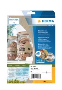 HERMA 10757 selbstklebendes Etikett Rechteck Permanent Braun 40 Stück(e)