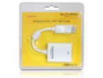 DeLOCK 61766 Videokabel-Adapter 0,125 m VGA (D-Sub) DisplayPort Weiß