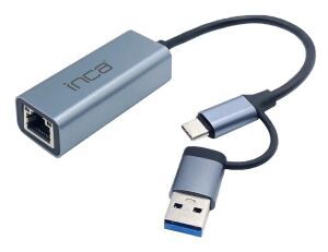 Inca IUTP-01TX Schnittstellen-Hub USB 3.2 Gen 1 (3.1 Gen 1) Type-A + Type-C Blau