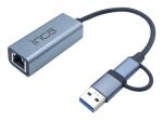 Inca IUTP-01TX Schnittstellen-Hub USB 3.2 Gen 1 (3.1 Gen 1) Type-A + Type-C Blau