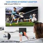 Inca IUTP-01TX Schnittstellen-Hub USB 3.2 Gen 1 (3.1 Gen 1) Type-A + Type-C Blau
