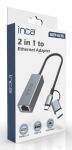 Inca IUTP-01TX Schnittstellen-Hub USB 3.2 Gen 1 (3.1 Gen 1) Type-A + Type-C Blau