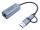 Inca IUTP-01TX Schnittstellen-Hub USB 3.2 Gen 1 (3.1 Gen 1) Type-A + Type-C Blau