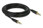 DELOCK Klinkekabel 3,5mm -> 3,5mm StSt 5.00m 4Pin schwarz