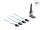 DELOCK M.2 2242 Key B+M Kontroller zu 4 x SATA mit 1 m Kabel