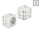 DELOCK Easy 45 Schutzkontakt-Steckdose Anordnung erw. 45x45
